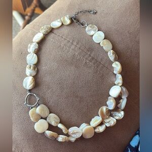 Elegant Cream Mother of Pearl Silpada Necklace